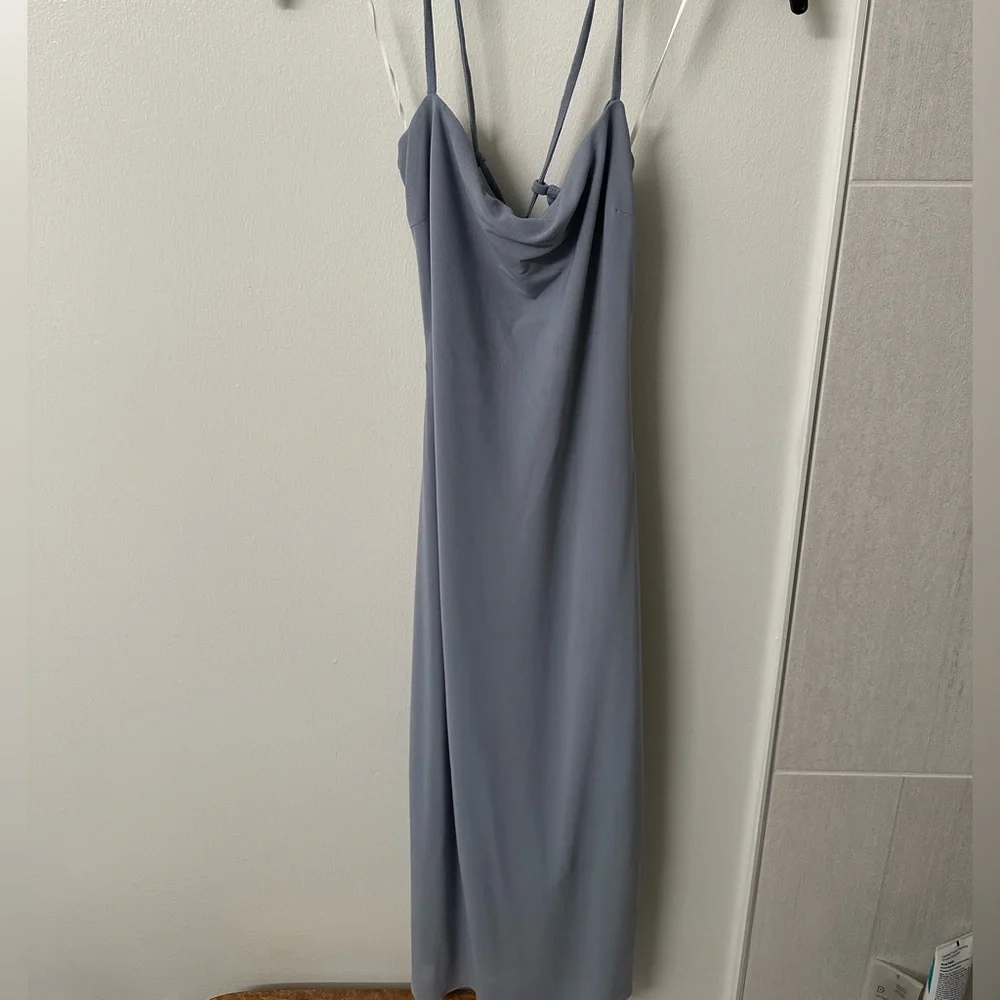 Hello Molly Inhaling Confidence Blue Midi Dress - Picture 3 of 6